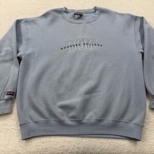 Vintage Jansport Blue Roanoke College USA Made Crewneck Sweatshirt Mens Large